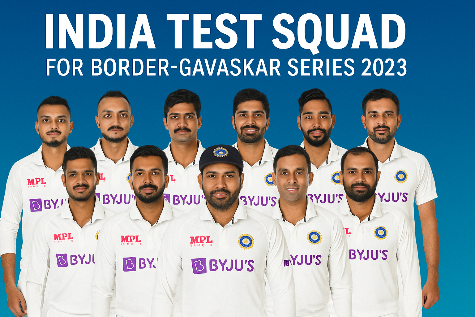 India Test Squad 2023